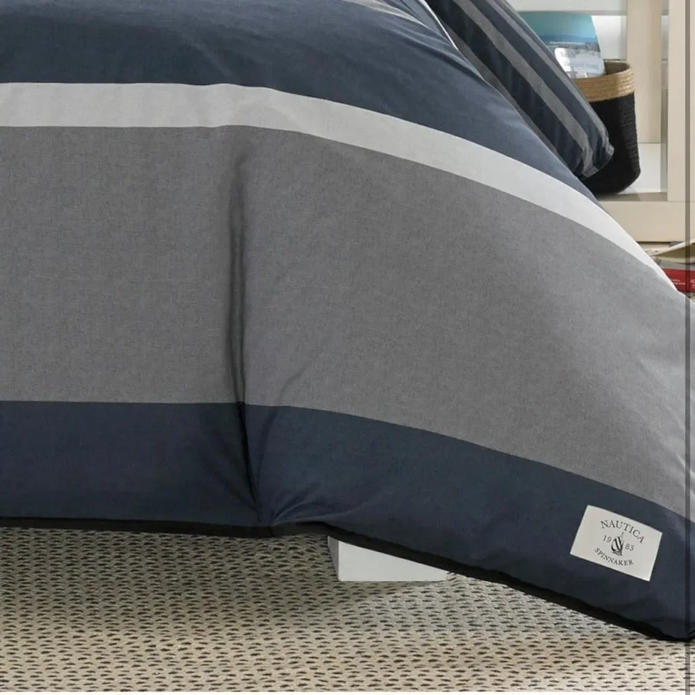 Nautica RENDON‎ CHARCOAL Queen/Full DUVET SET